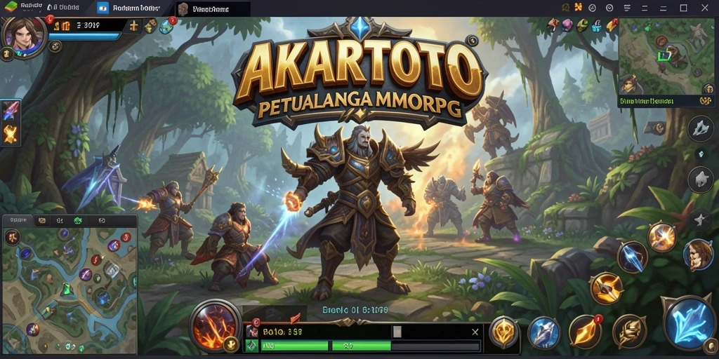 Screenshot gameplay menampilkan aksi seru di AKARTOTO MMORPG.
