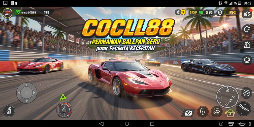 Gameplay Racing yang mendebarkan dalam COCOL88.