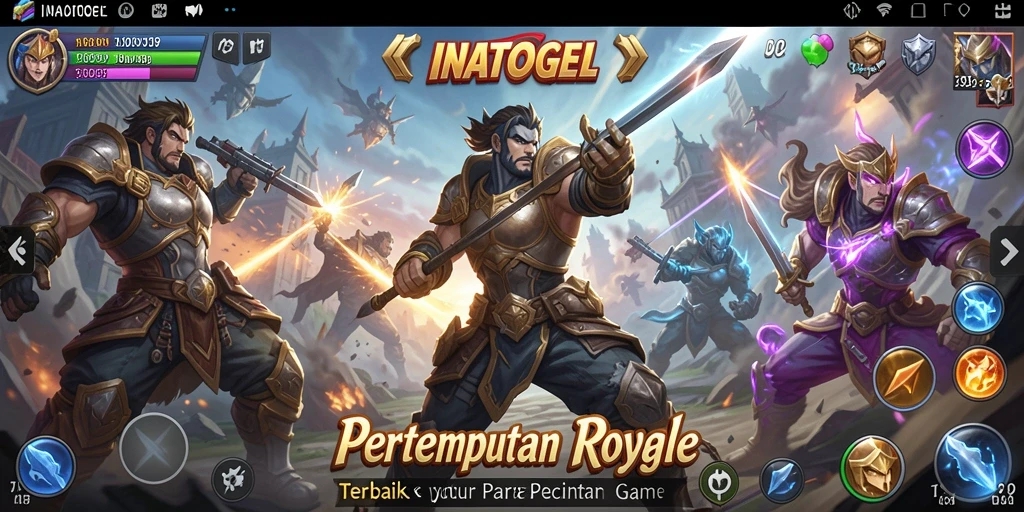 Tampilan gameplay seru di arena tempur INATOGEL yang memukau.