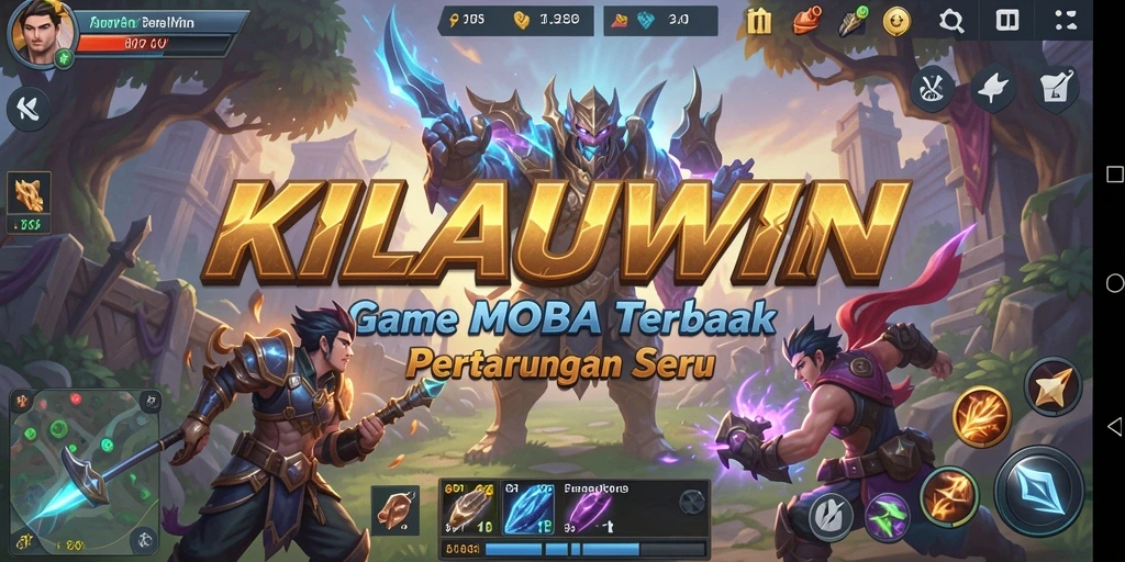 Tangkapan layar gameplay seru dari KILAUWIN di arena MOBA.