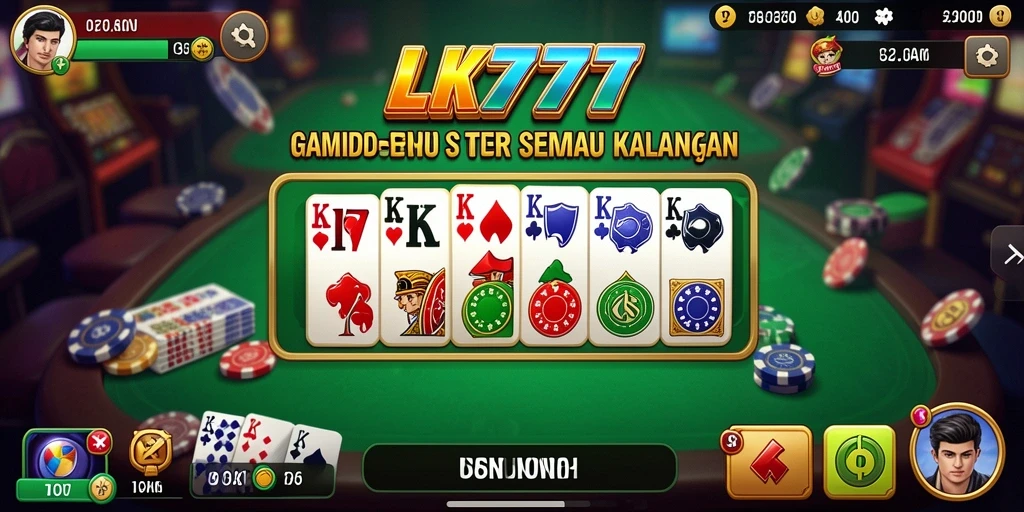 Screenshot LK777 menunjukkan pengalaman gameplay seru dalam permainan Domino.