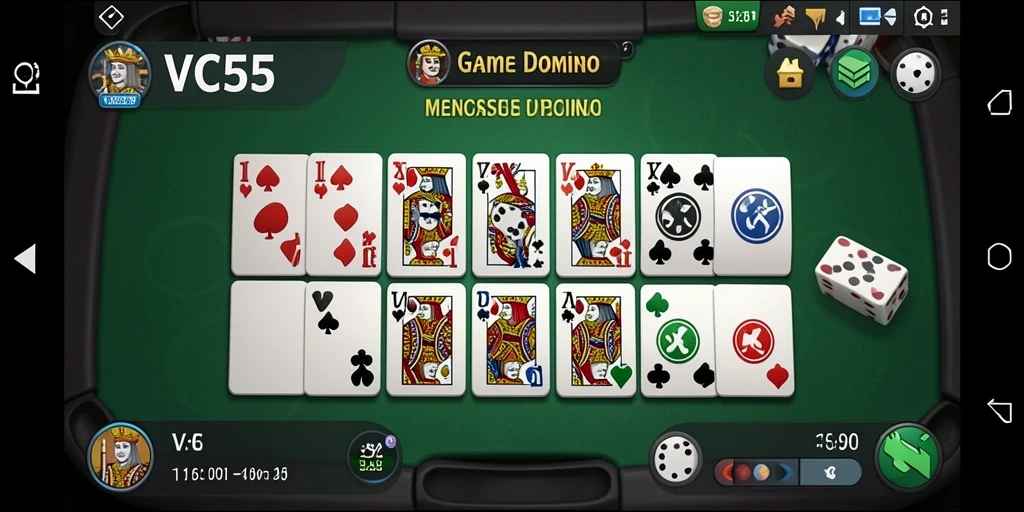 Tampilan gameplay Domino yang menarik dan interaktif.